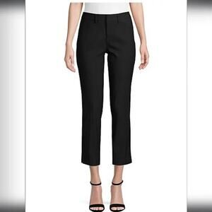 Lord+Taylor Womens Ponte Pants XS Petite Black Straight Leg Dress Pants Career